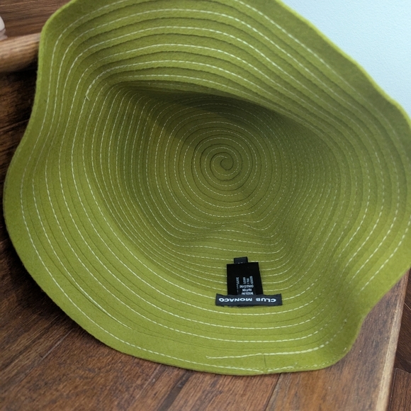 Y2K Club Monaco Bucket Hat 100% Wool, OS Lime Green - Picture 7 of 11